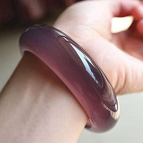 Amazon.co.jp: 天然紫瑪瑙バングル手彫り翡翠バングル本物の翡翠